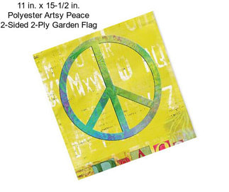 11 in. x 15-1/2 in. Polyester Artsy Peace 2-Sided 2-Ply Garden Flag