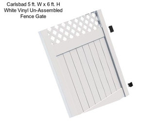 Carlsbad 5 ft. W x 6 ft. H White Vinyl Un-Assembled Fence Gate