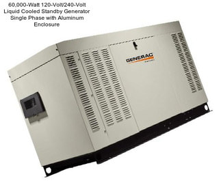 60,000-Watt 120-Volt/240-Volt Liquid Cooled Standby Generator Single Phase with Aluminum Enclosure