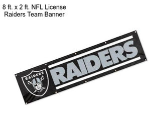 8 ft. x 2 ft. NFL License Raiders Team Banner