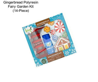 Gingerbread Polyresin Fairy Garden Kit (14-Piece)