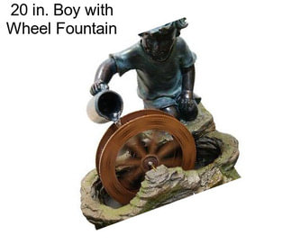 20 in. Boy with Wheel Fountain