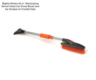 Bigfoot Series 42 in. Telescoping Swivel Head Car Snow Brush and Ice Scraper w/ Comfort Grip