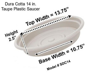 Dura Cotta 14 in. Taupe Plastic Saucer