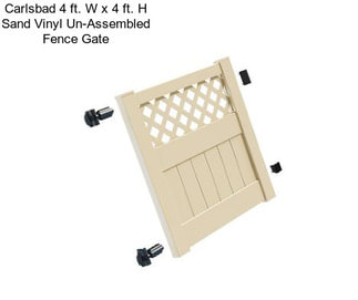 Carlsbad 4 ft. W x 4 ft. H Sand Vinyl Un-Assembled Fence Gate