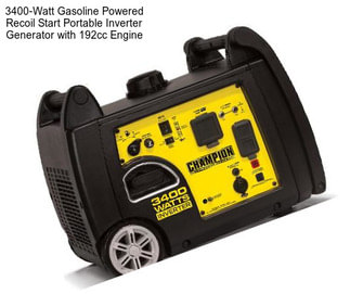3400-Watt Gasoline Powered Recoil Start Portable Inverter Generator with 192cc Engine
