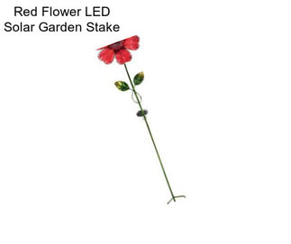 Red Flower LED Solar Garden Stake