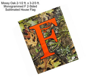 Mossy Oak 2-1/2 ft. x 3-2/3 ft. Monogrammed F 2-Sided Sublimated House Flag