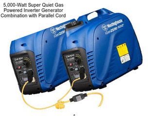 5,000-Watt Super Quiet Gas Powered Inverter Generator Combination with Parallel Cord