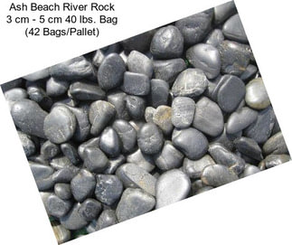 Ash Beach River Rock 3 cm - 5 cm 40 lbs. Bag (42 Bags/Pallet)