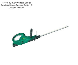 HT160i 16 in. 20-Volt Lithium-Ion Cordless Hedge Trimmer Battery & Charger Included