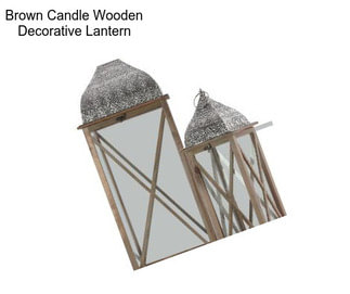 Brown Candle Wooden Decorative Lantern