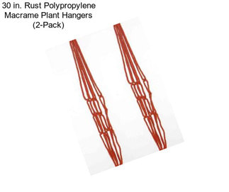 30 in. Rust Polypropylene Macrame Plant Hangers (2-Pack)
