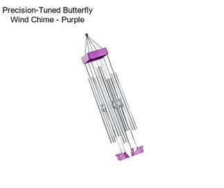 Precision-Tuned Butterfly Wind Chime - Purple