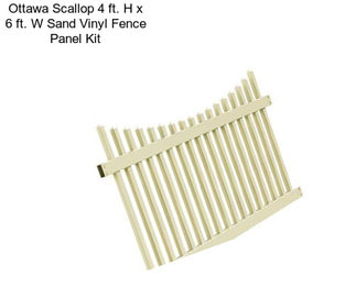 Ottawa Scallop 4 ft. H x 6 ft. W Sand Vinyl Fence Panel Kit