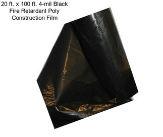 20 ft. x 100 ft. 4-mil Black Fire Retardant Poly Construction Film