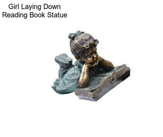 Girl Laying Down Reading Book Statue