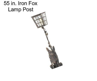 55 in. Iron Fox Lamp Post