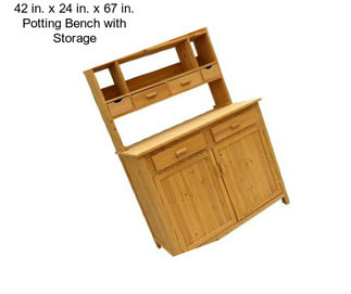 42 in. x 24 in. x 67 in. Potting Bench with Storage