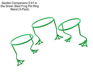 Garden Companions 5.91 in. Dia Green Steel Frog Pot Ring Stand (3-Pack)