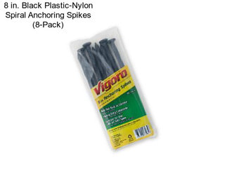 8 in. Black Plastic-Nylon Spiral Anchoring Spikes (8-Pack)