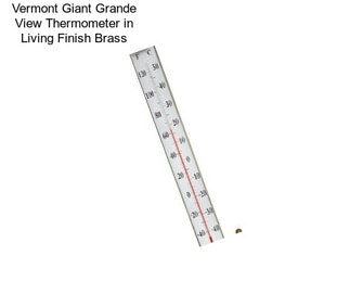 Vermont Giant Grande View Thermometer in Living Finish Brass