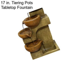 17 in. Tiering Pots Tabletop Fountain