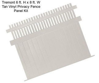 Tremont 6 ft. H x 8 ft. W Tan Vinyl Privacy Fence Panel Kit