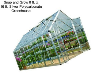 Snap and Grow 8 ft. x 16 ft. Silver Polycarbonate Greenhouse