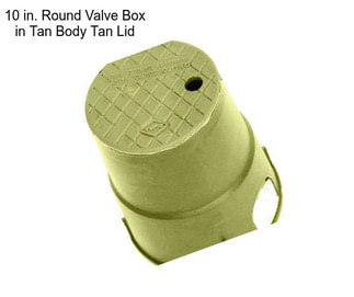 10 in. Round Valve Box in Tan Body Tan Lid