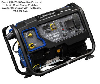 IGen 4,200-Watt Gasoline Powered Hybrid Open Frame Portable Inverter Generator with RV-Ready TT-30R Outlet