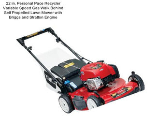 22 in. Personal Pace Recycler Variable Speed Gas Walk Behind Self Propelled Lawn Mower with Briggs and Stratton Engine