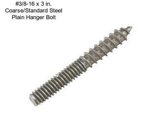 #3/8-16 x 3 in. Coarse/Standard Steel Plain Hanger Bolt