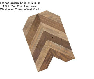 French Riviera 1/4 in. x 12 in. x 1.9 ft. Pine Solid Hardwood Weathered Chevron Wall Plank