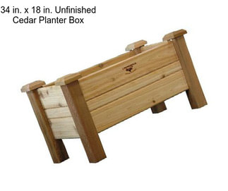 34 in. x 18 in. Unfinished Cedar Planter Box