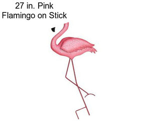 27 in. Pink Flamingo on Stick