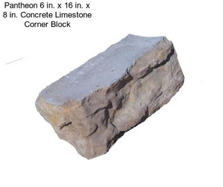 Pantheon 6 in. x 16 in. x 8 in. Concrete Limestone Corner Block