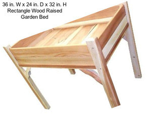 36 in. W x 24 in. D x 32 in. H Rectangle Wood Raised Garden Bed