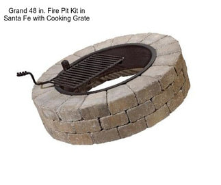 Grand 48 in. Fire Pit Kit in Santa Fe with Cooking Grate