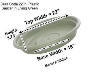 Dura Cotta 22 in. Plastic Saucer in Living Green