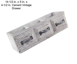 14-1/2 in. x 5 in. x 4-1/2 in. Cement Vintage Drawer