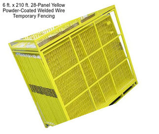 6 ft. x 210 ft. 28-Panel Yellow Powder-Coated Welded Wire Temporary Fencing