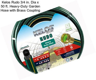 Kelos Rudo 3/4 in. Dia x 50 ft. Heavy-Duty Garden Hose with Brass Coupling