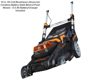 19 in. 60-Volt Brushless Lithium-Ion Cordless Battery Walk Behind Push Mower - 5.0 Ah Battery/Charger Included