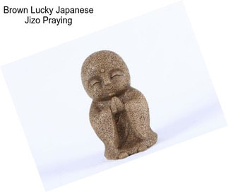 Brown Lucky Japanese Jizo Praying