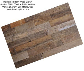 Reclaimed Barn Wood Brown Sealed 3/8 in. Thick x 5.5 in. Width x Varying Length Solid Hardwood Wall Planks (20 sq. ft.)
