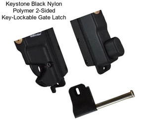 Keystone Black Nylon Polymer 2-Sided Key-Lockable Gate Latch