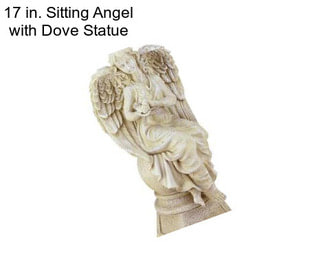 17 in. Sitting Angel with Dove Statue