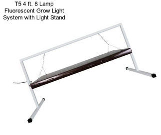 T5 4 ft. 8 Lamp Fluorescent Grow Light System with Light Stand