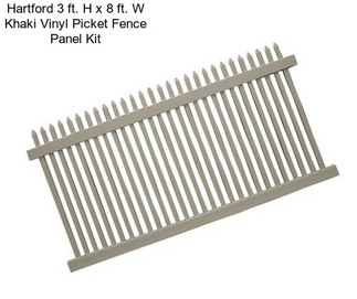 Hartford 3 ft. H x 8 ft. W Khaki Vinyl Picket Fence Panel Kit